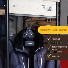 画像8: 【HUCK】ハック ポータブルハンガードライヤー AC電源駆動 7800rpm 乾燥ファン内蔵 レーシングスーツ乾燥機 ハック (8)